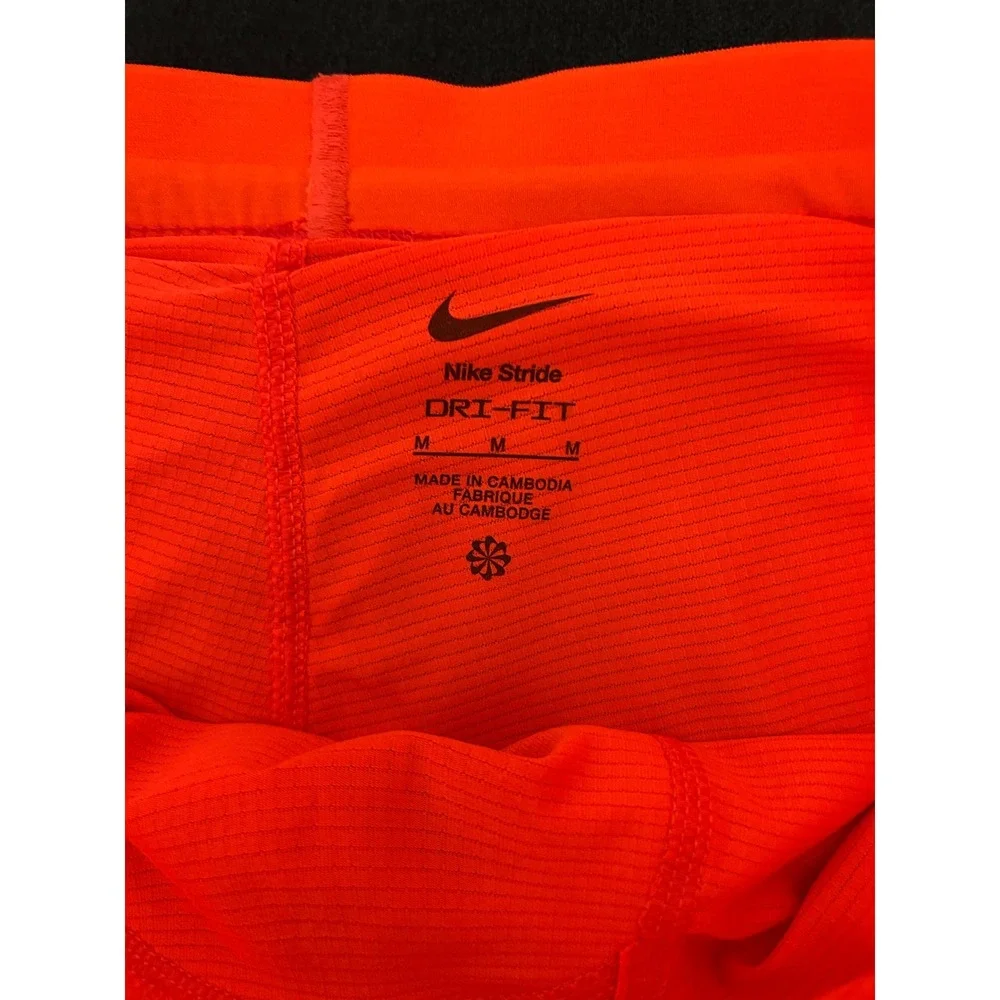 Nike Dri-FIT Stride Running Shorts‎ Men's Medium Orange Lightweight Athletic Gym